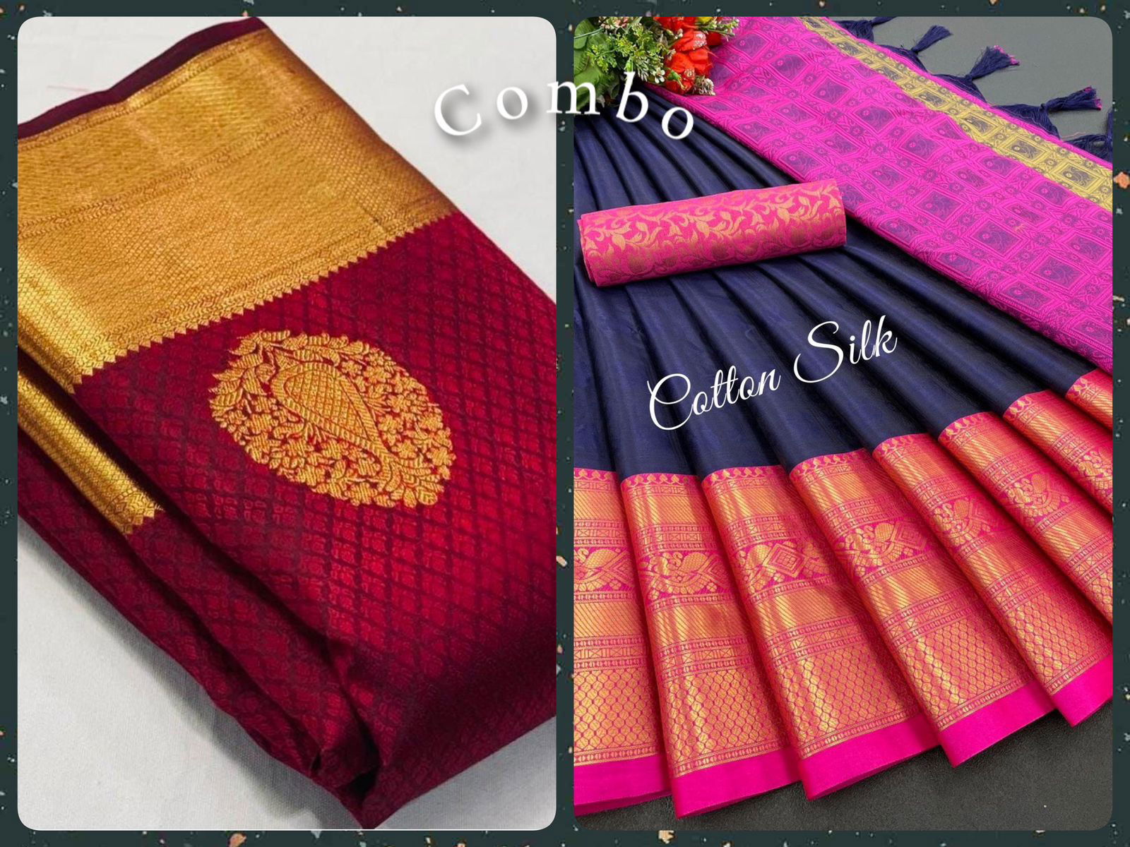 Aab Combo 1 Silk Designer Sarees Catalog
